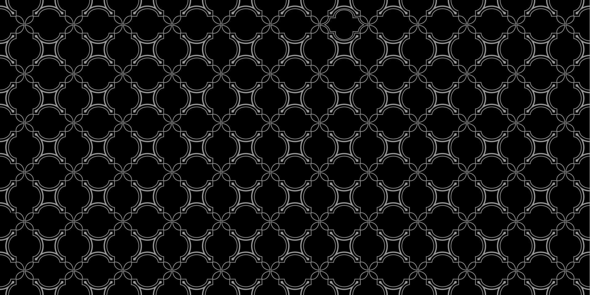 Dark ornament ,monochrome geometric seamless pattern vector