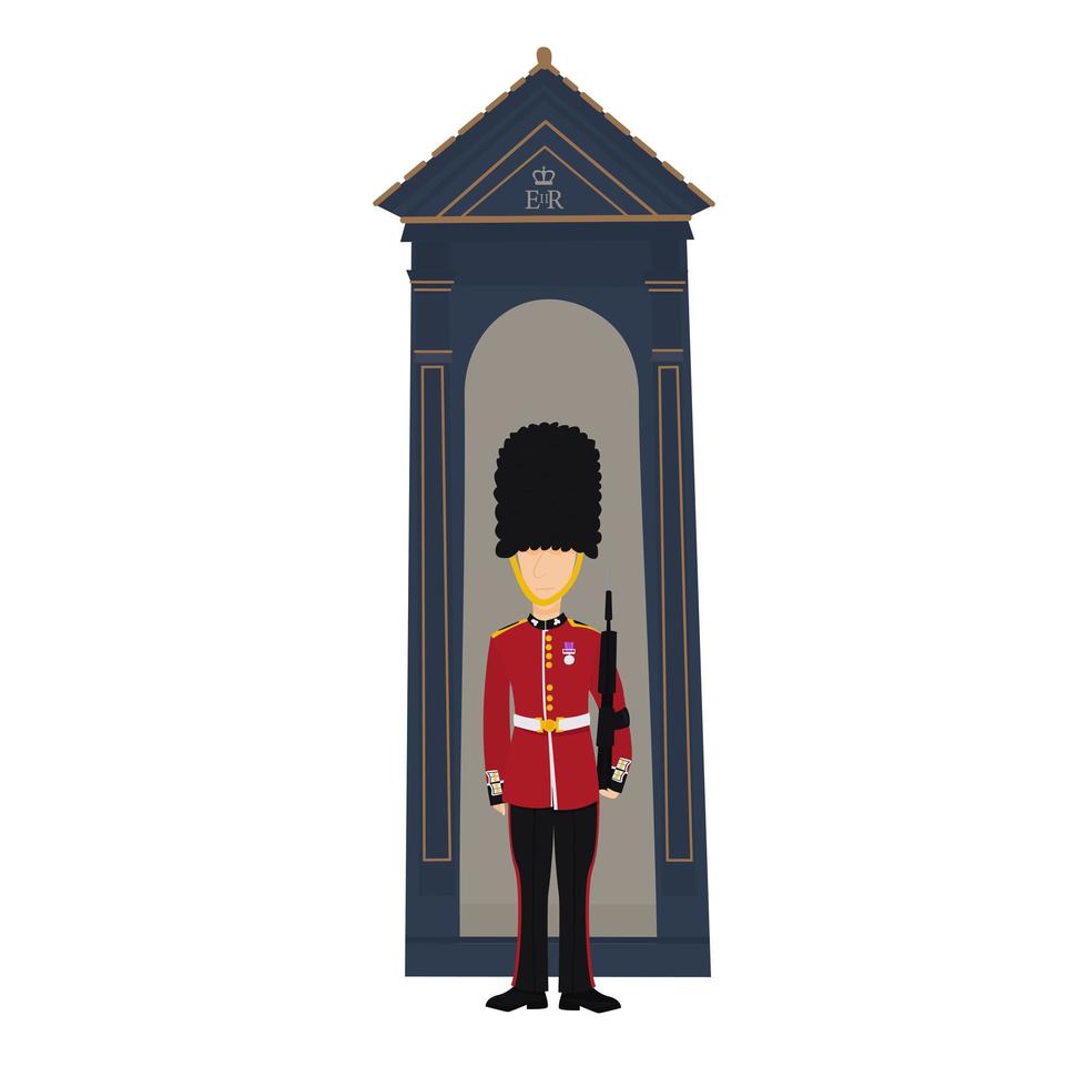 The Royal Guard of Great Britain on duty vector