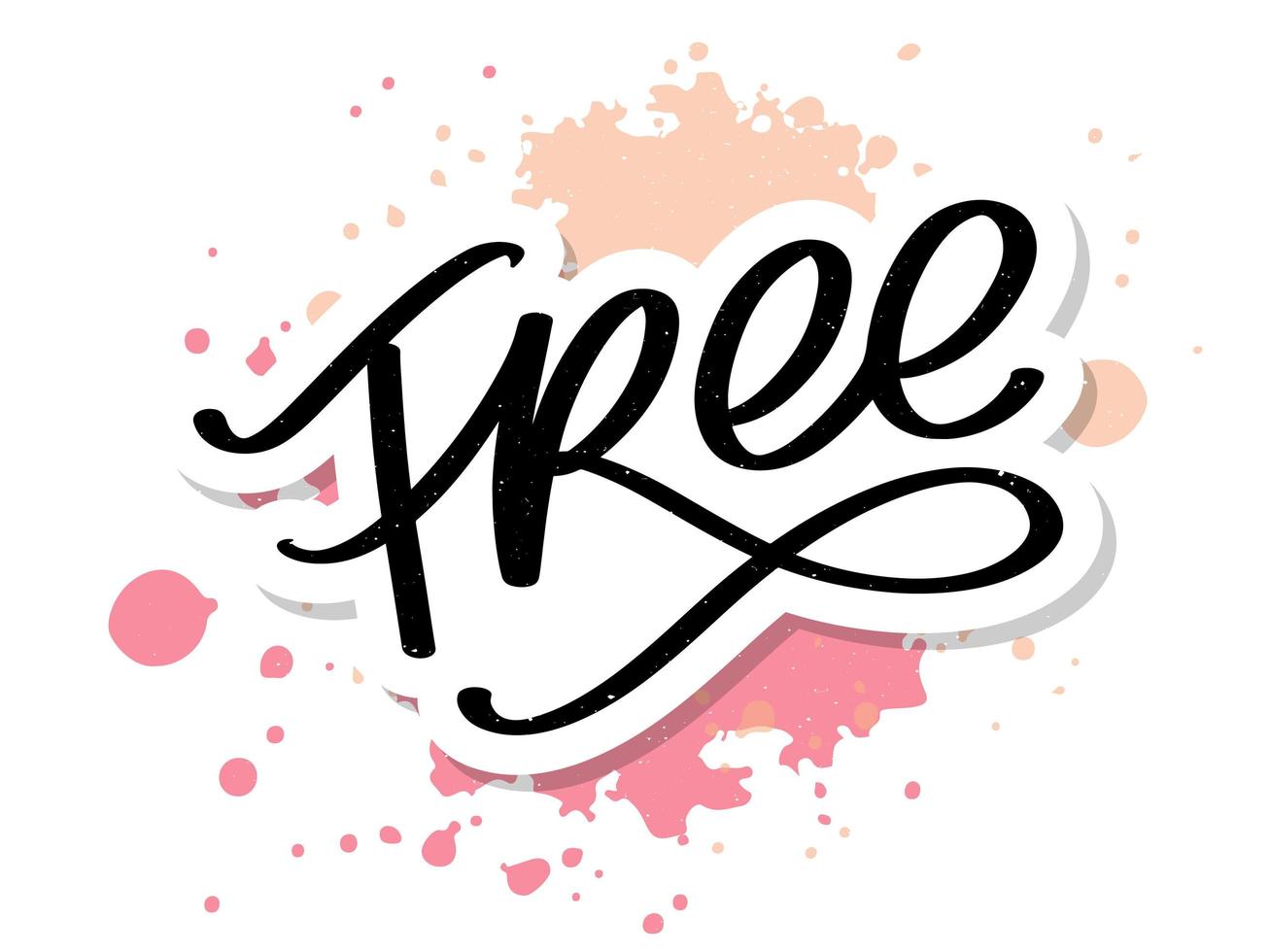 Free hand written lettering. Vector calligraphy brush