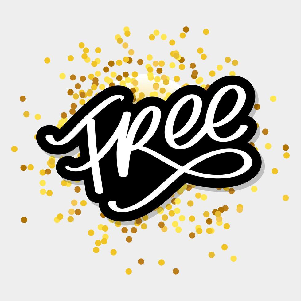 Free hand written lettering. Vector calligraphy brush