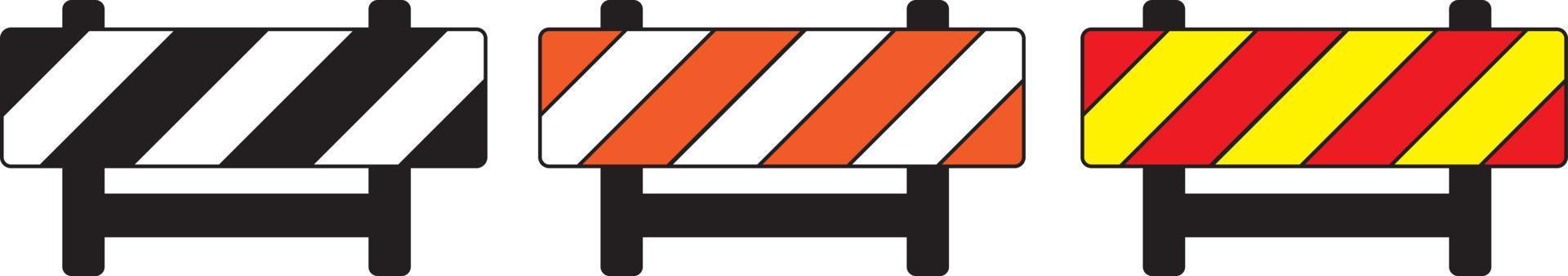 Roadblock icon vector image. road safety icon