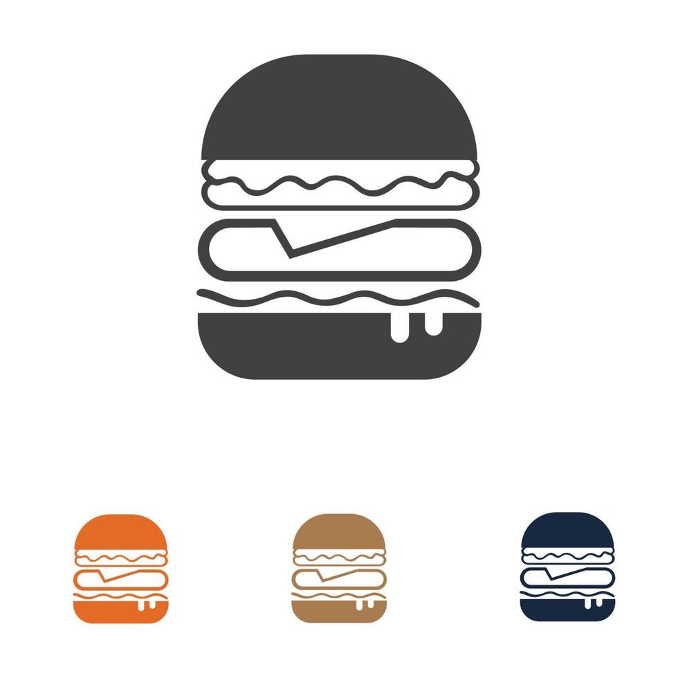 hamburger logo design vector