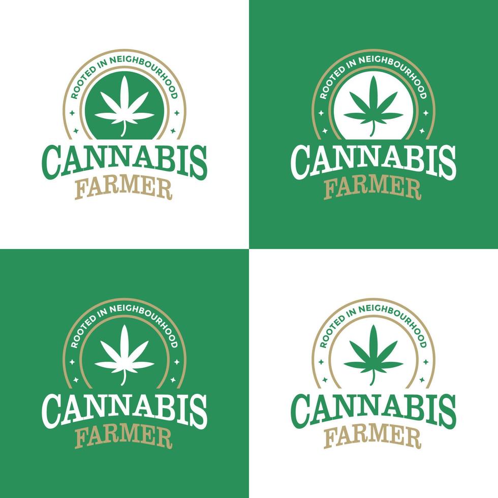 descarga de plantilla de diseño de logotipo de cannabis vector