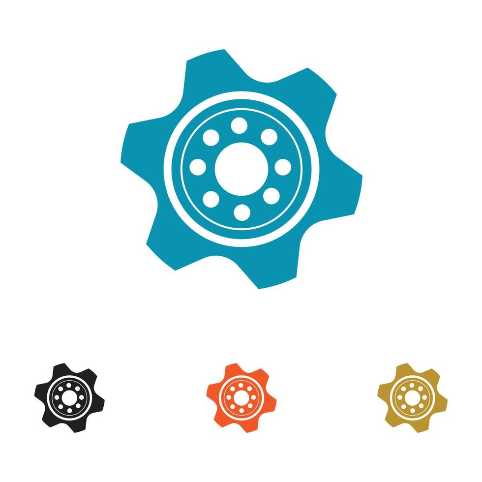 gear logo illustration vector