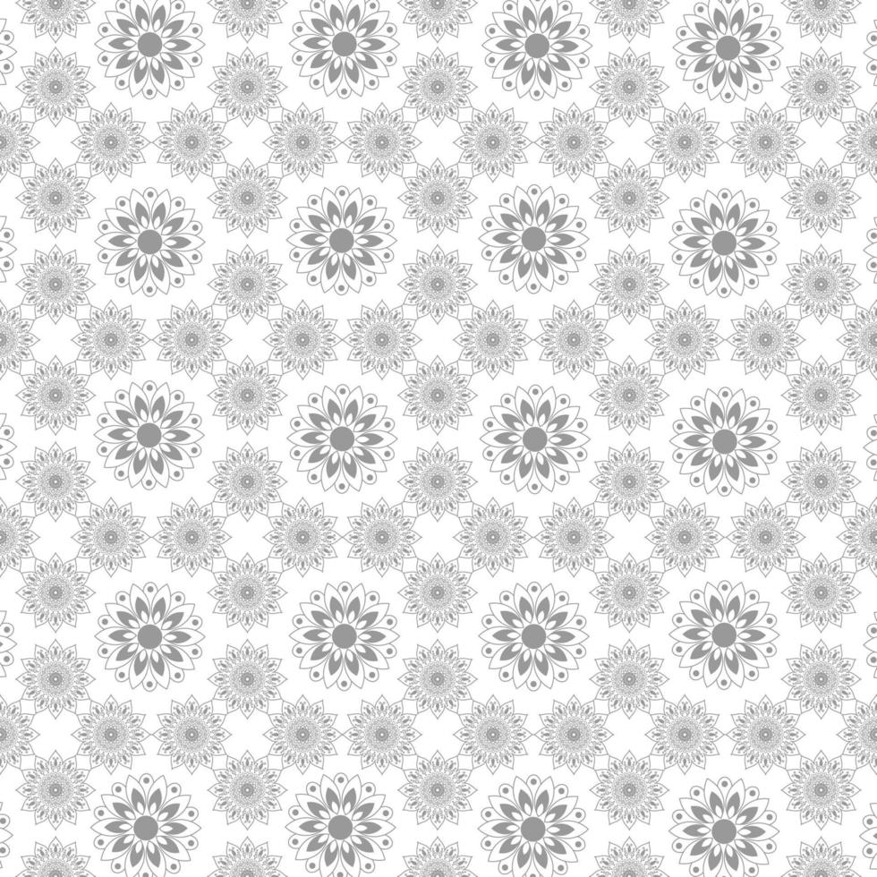 Mandala geometric pattern vector background. Gray and white texture vector in illustration graphics vector