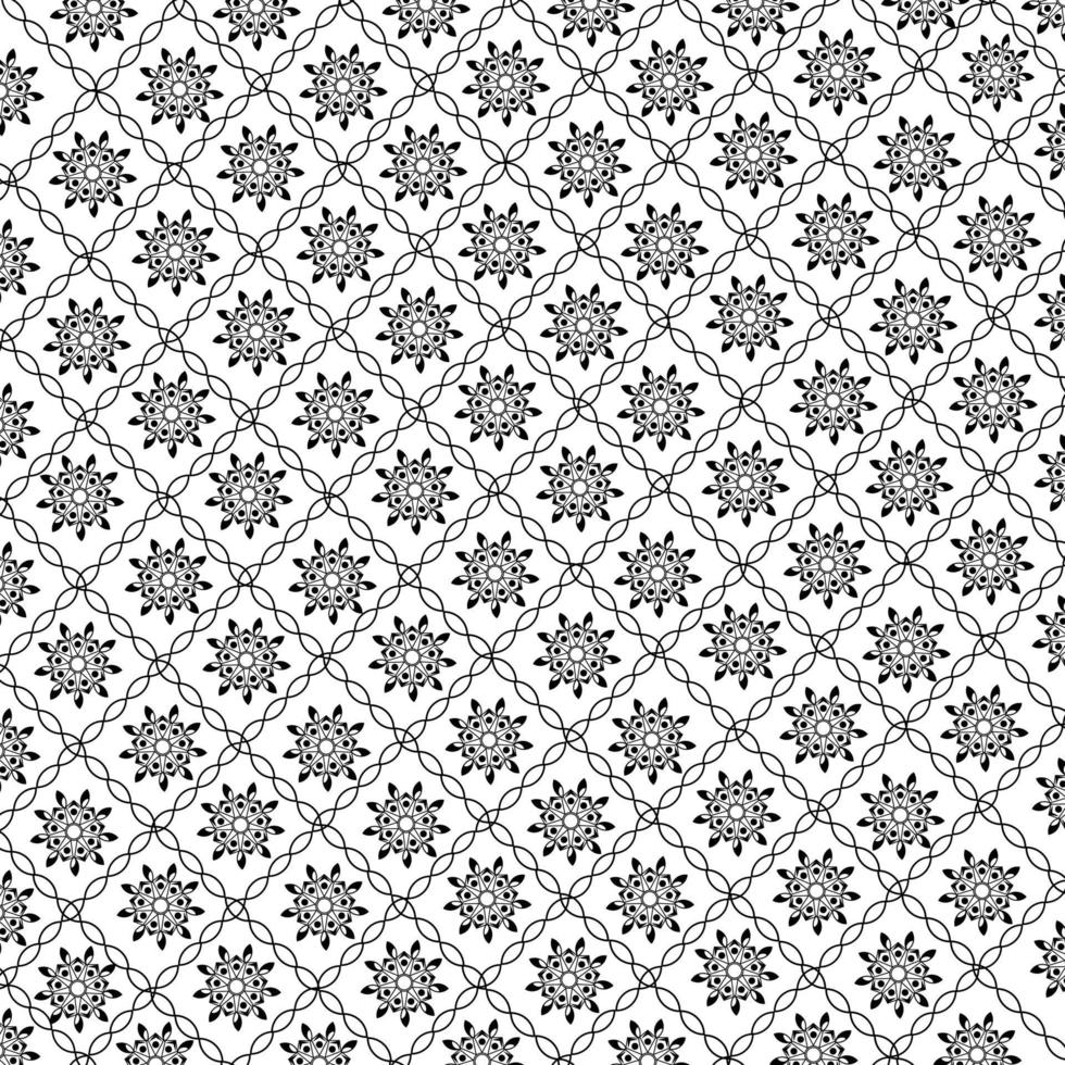 Gray floral mandala geometric pattern on white background vector in illustration graphics vector