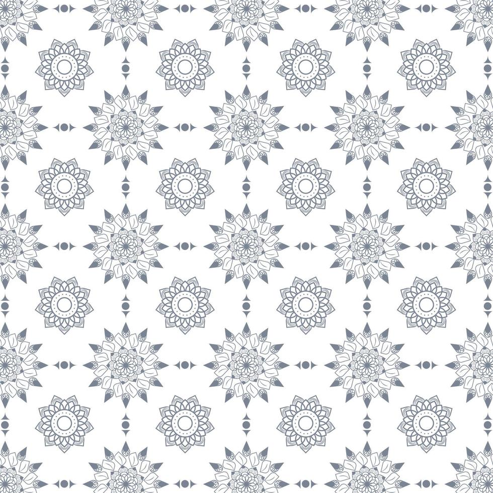 mandala de flores moderno con elementos negros blancos y grises vector de patrón de mandala geométrico en vector de gráficos de ilustración