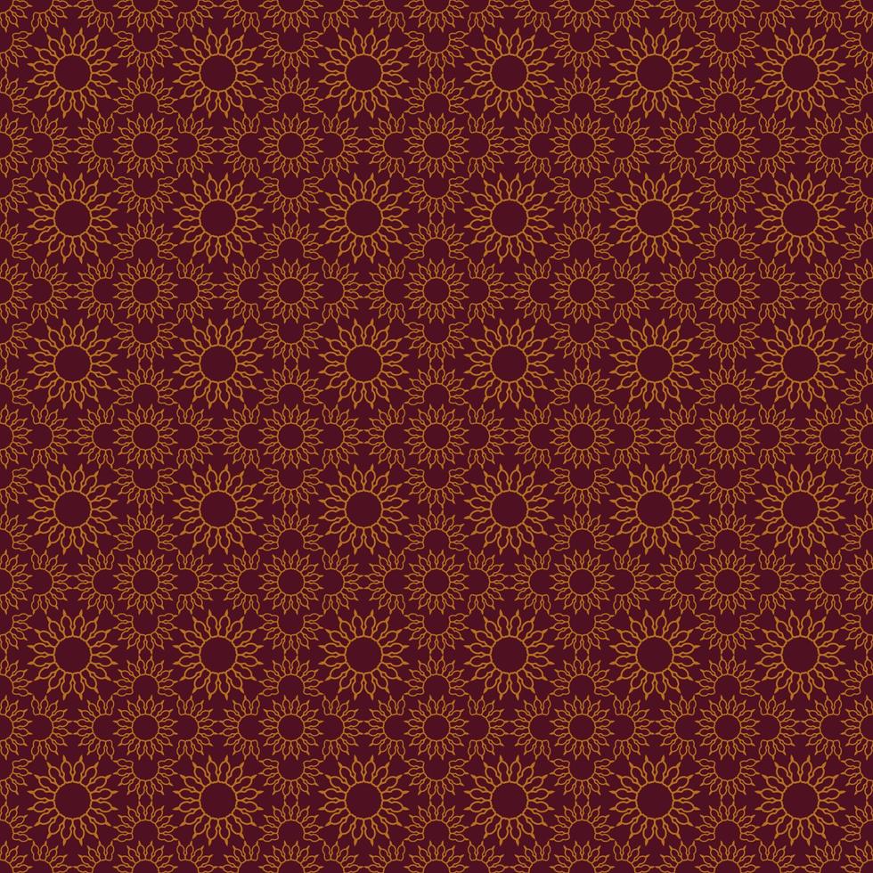 Mandala flower red color pattern graphic design  Seamless geometric ornamental vector pattern vector in illustration