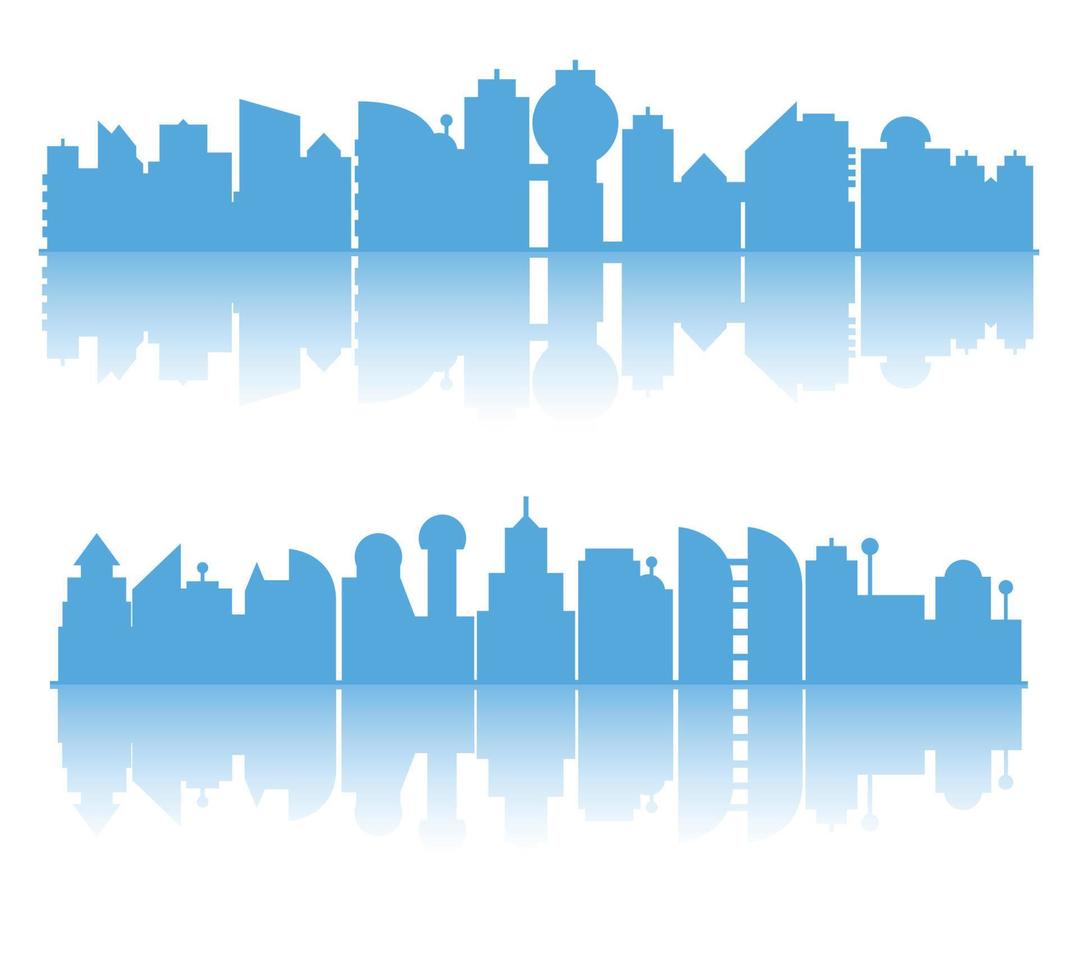 blue skyscraper vector illustration