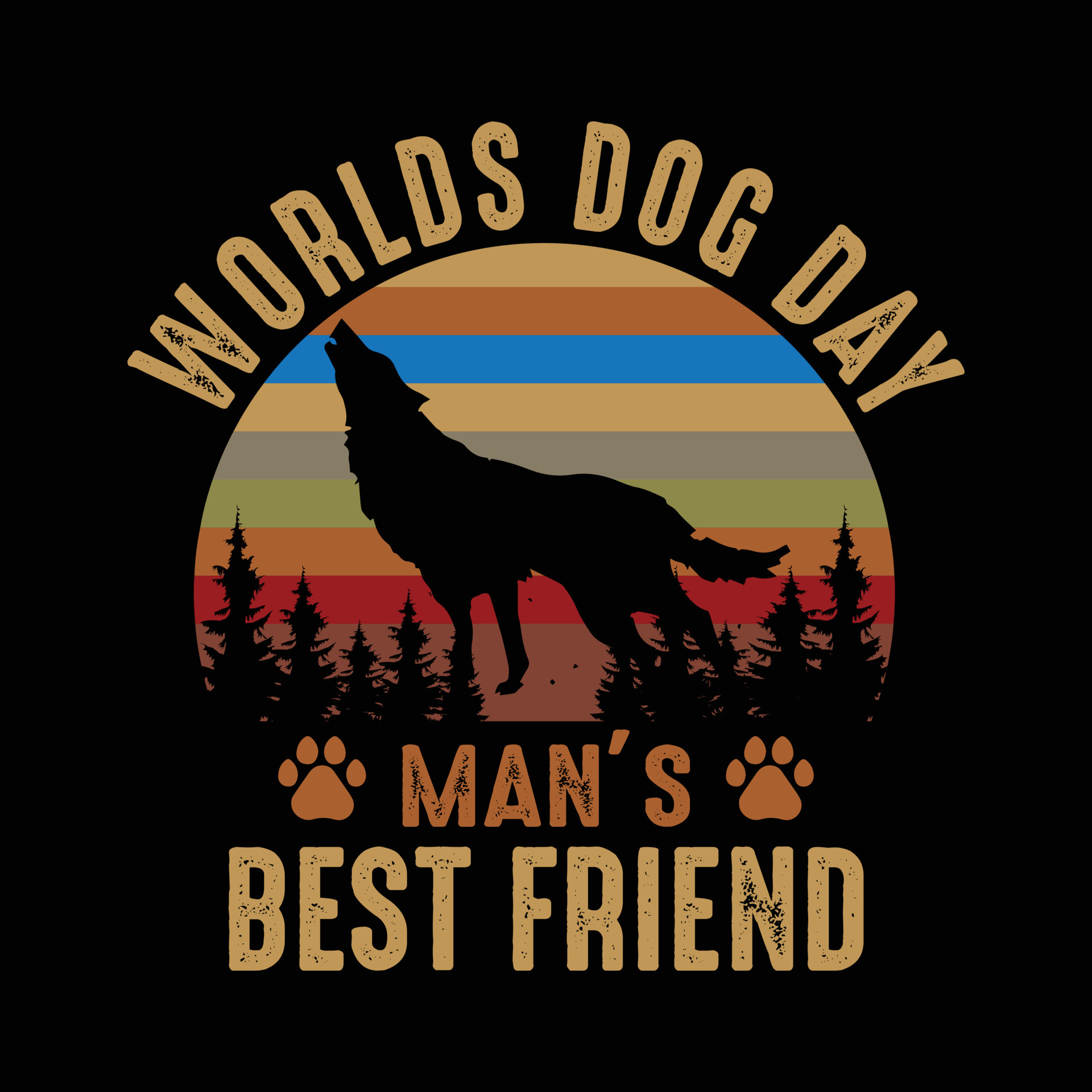 Dog t shirt design. Worlds dog day mans best friend. Dog vector shirt for  dog lover. 6112086 Vector Art at Vecteezy