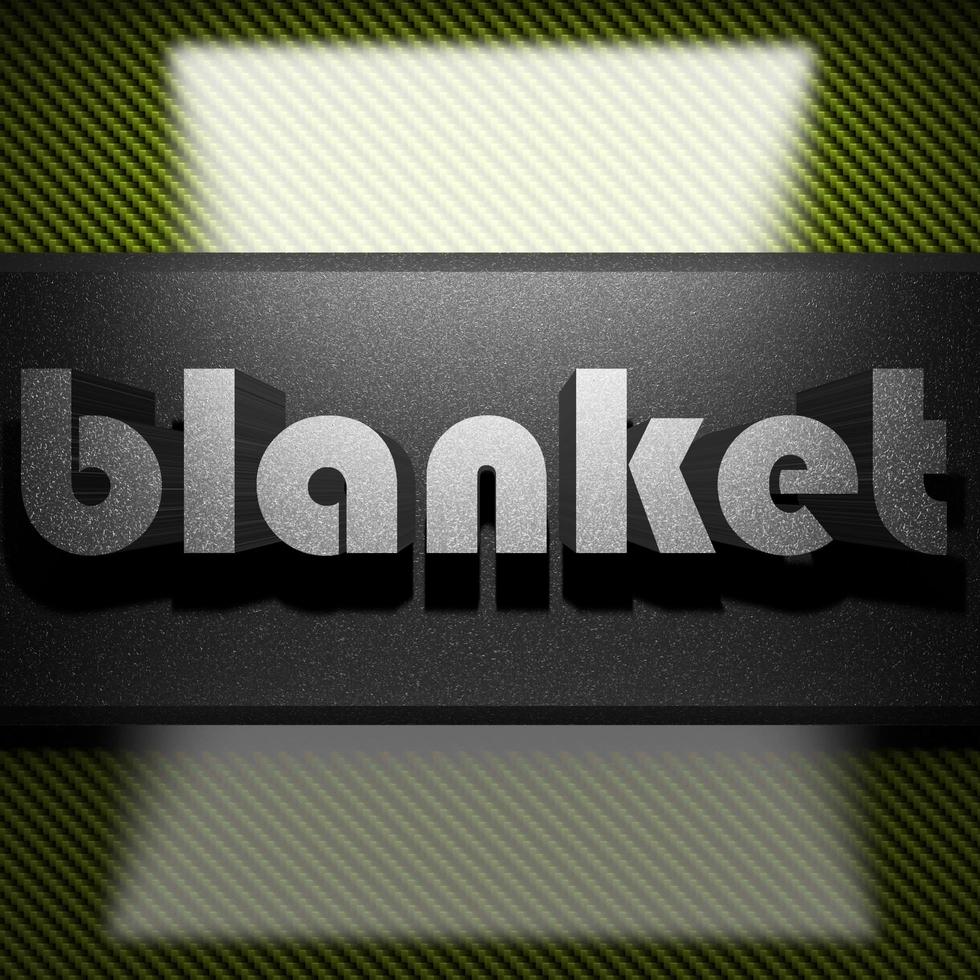 blanket word of iron on carbon photo