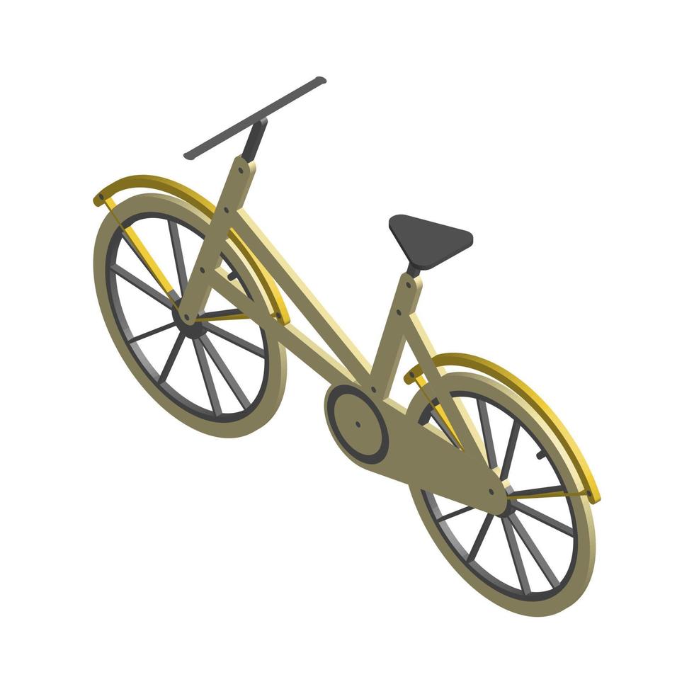 ilustración de vector de icono de bicicleta isométrica