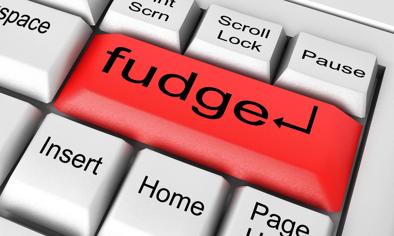 fudge word on white keyboard 6113344 Stock Photo at Vecteezy