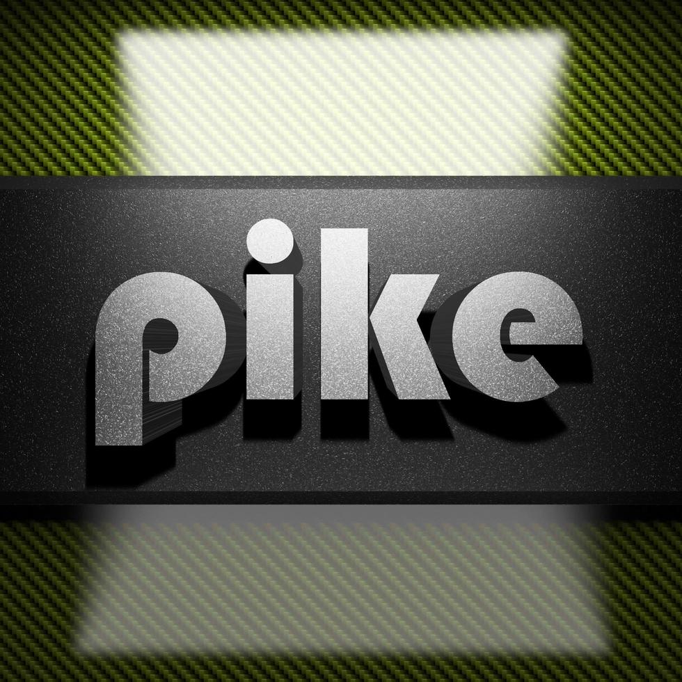 pike word of iron on carbon photo