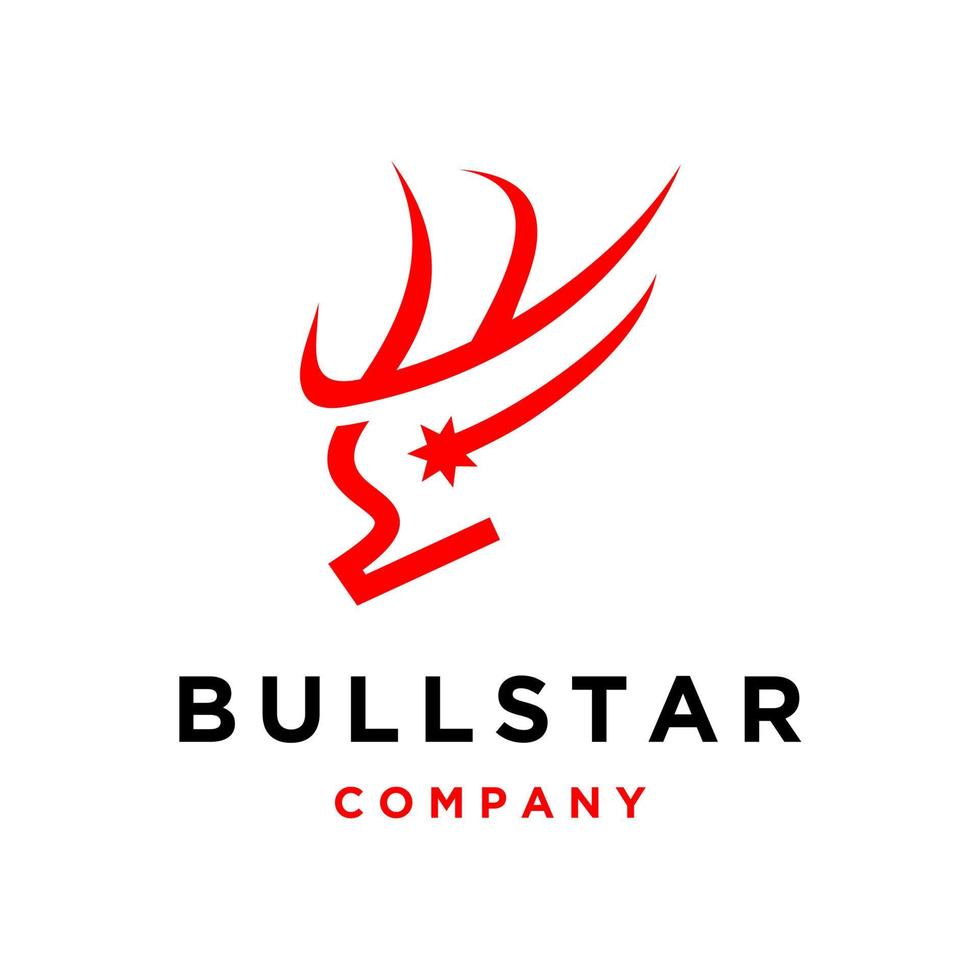 Bull horn logo set and symbols template vector