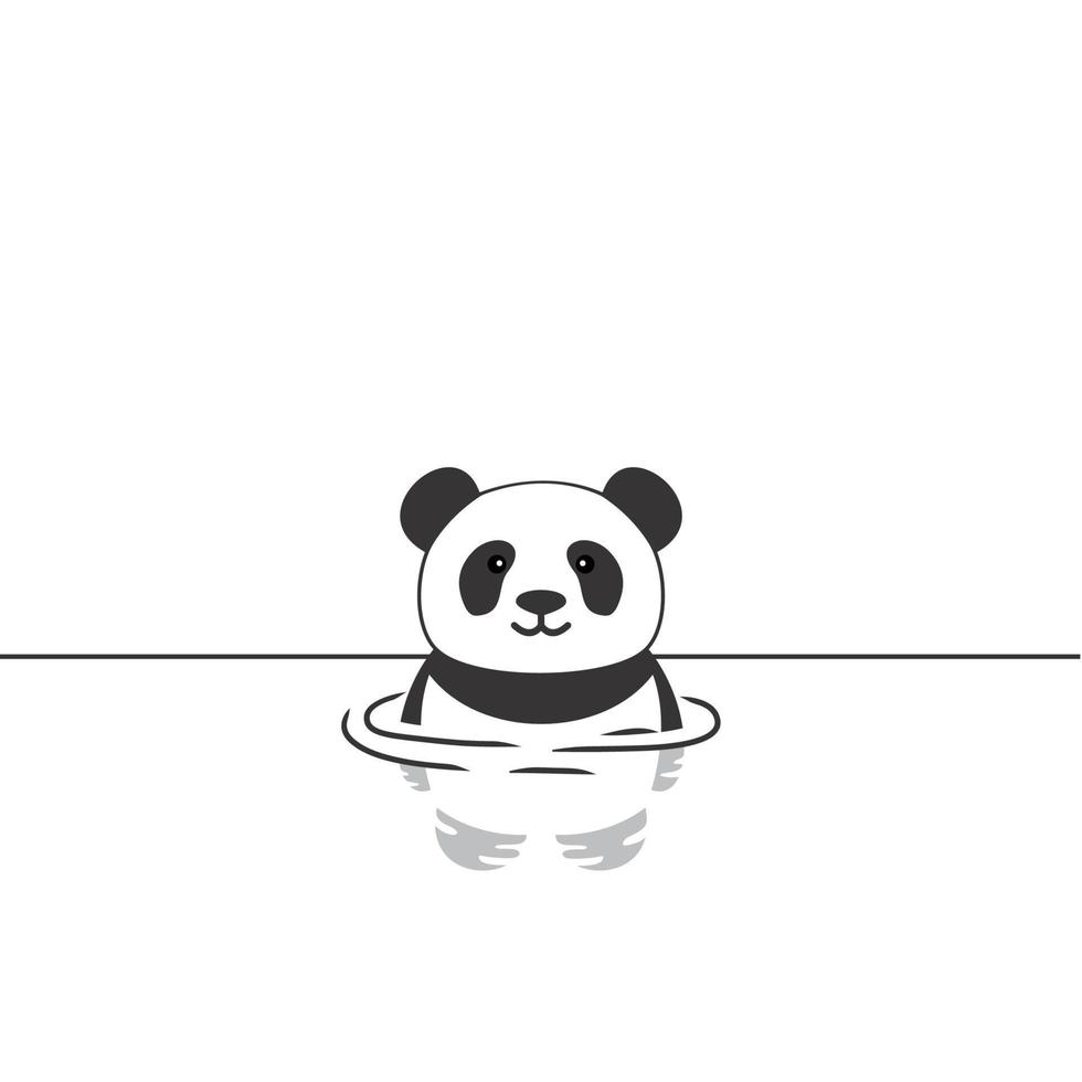 Cute Panda Character Vector