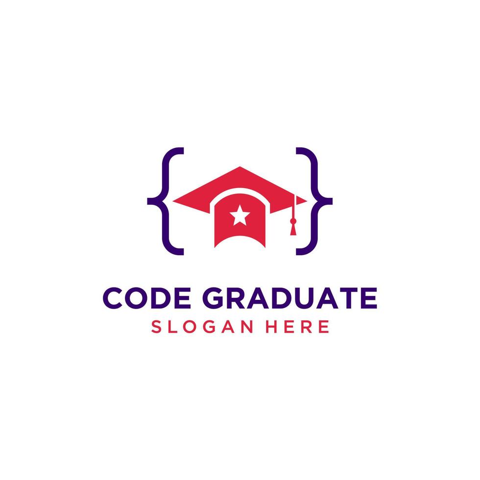 Learn code vector logo template with program symbol. Suitable for educaton