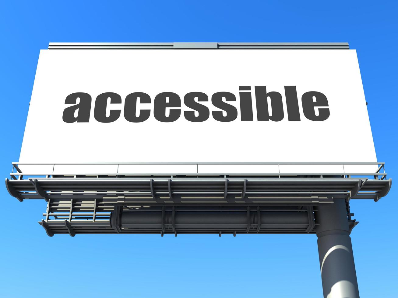 accessible word on billboard photo