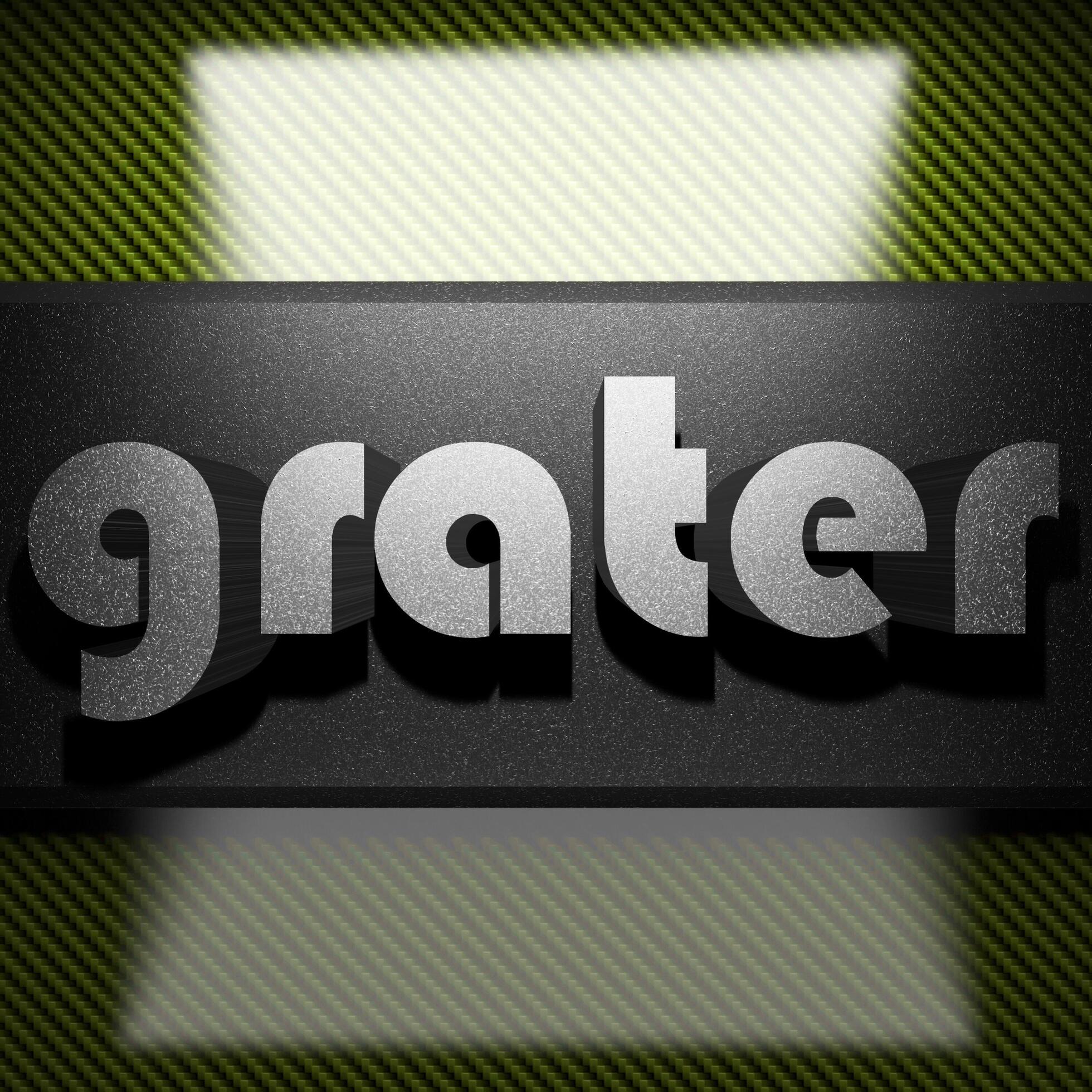 grater word of iron on carbon 6114209 Stock Photo at Vecteezy