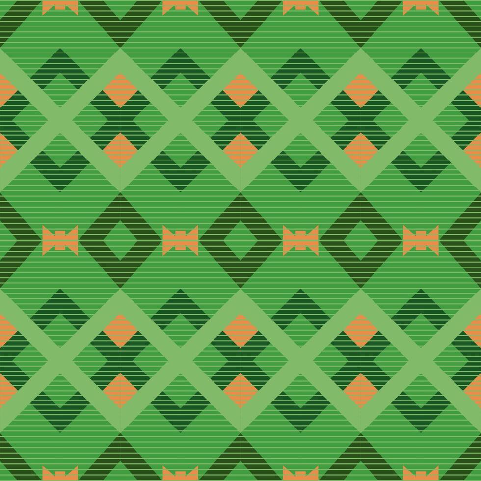 Green Aztec fabric seamless pattern vector