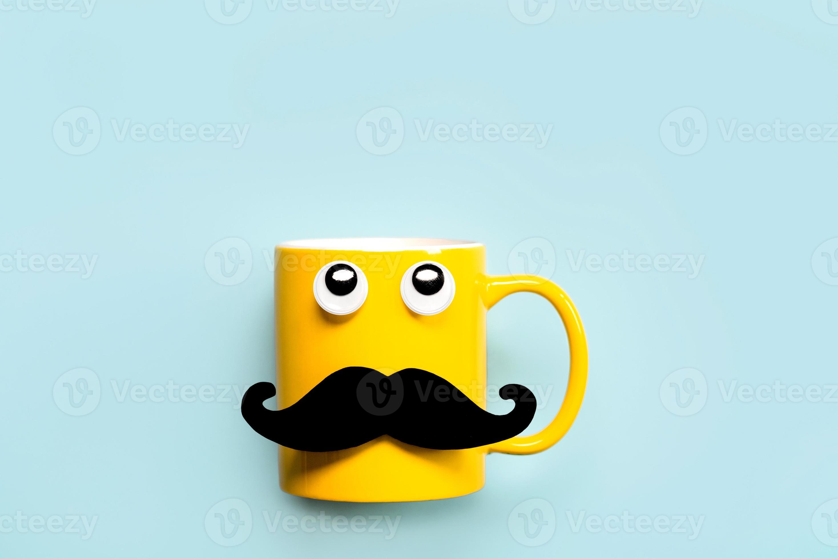 Happy Father's mug with mustache and funny eyes looking up and copy space 6114525 Stock Photo at Vecteezy Happy Father's mug with mustache and funny eyes looking up and copy space 6114525 Stock Photo at Vecteezy