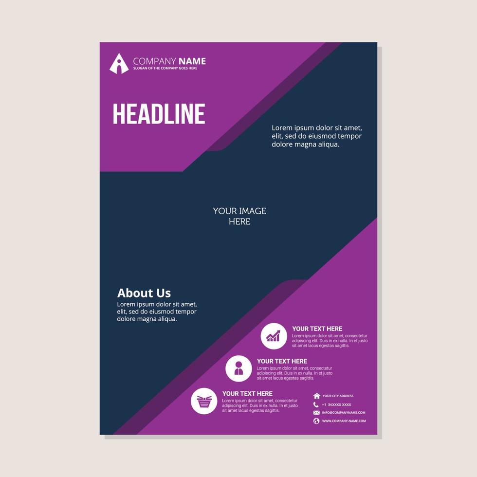 Corporate business annual report brochure flyer design vector