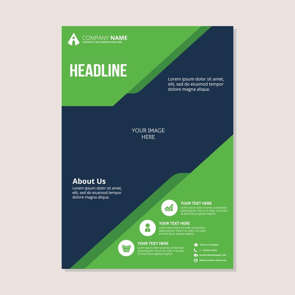 Corporate business annual report brochure flyer design vector