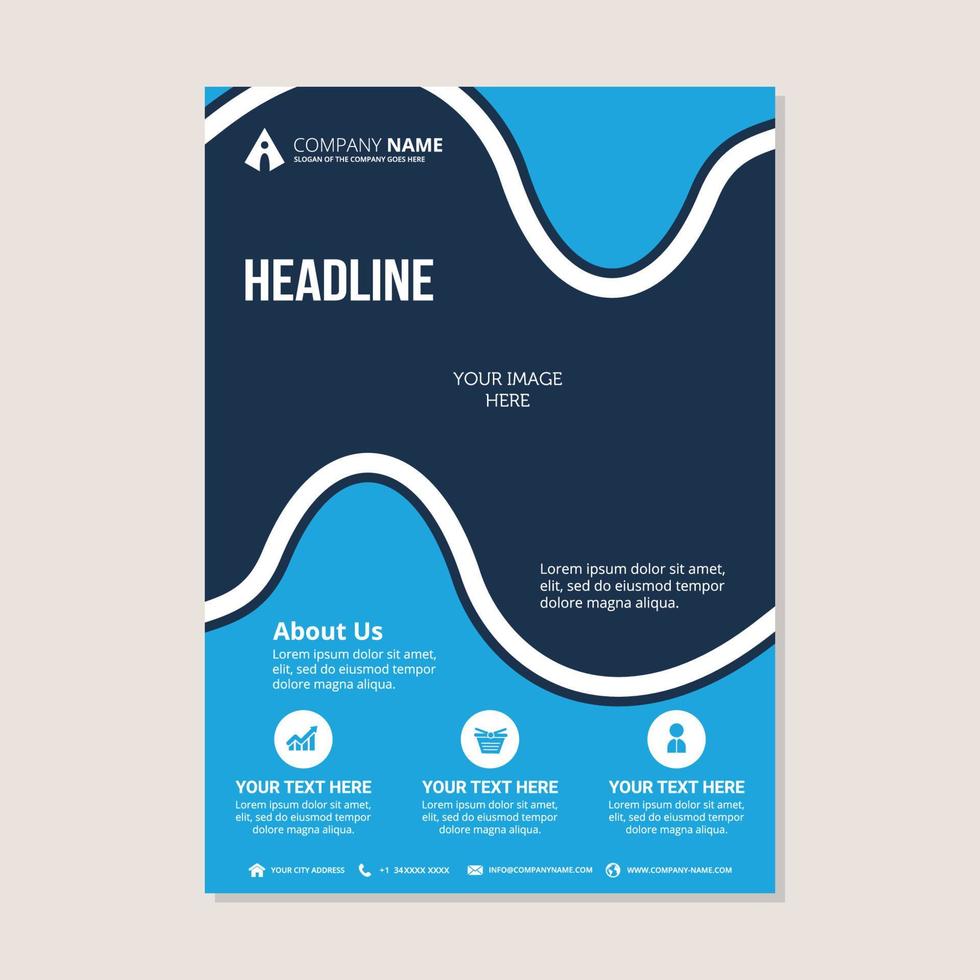 Corporate business annual report brochure flyer design vector