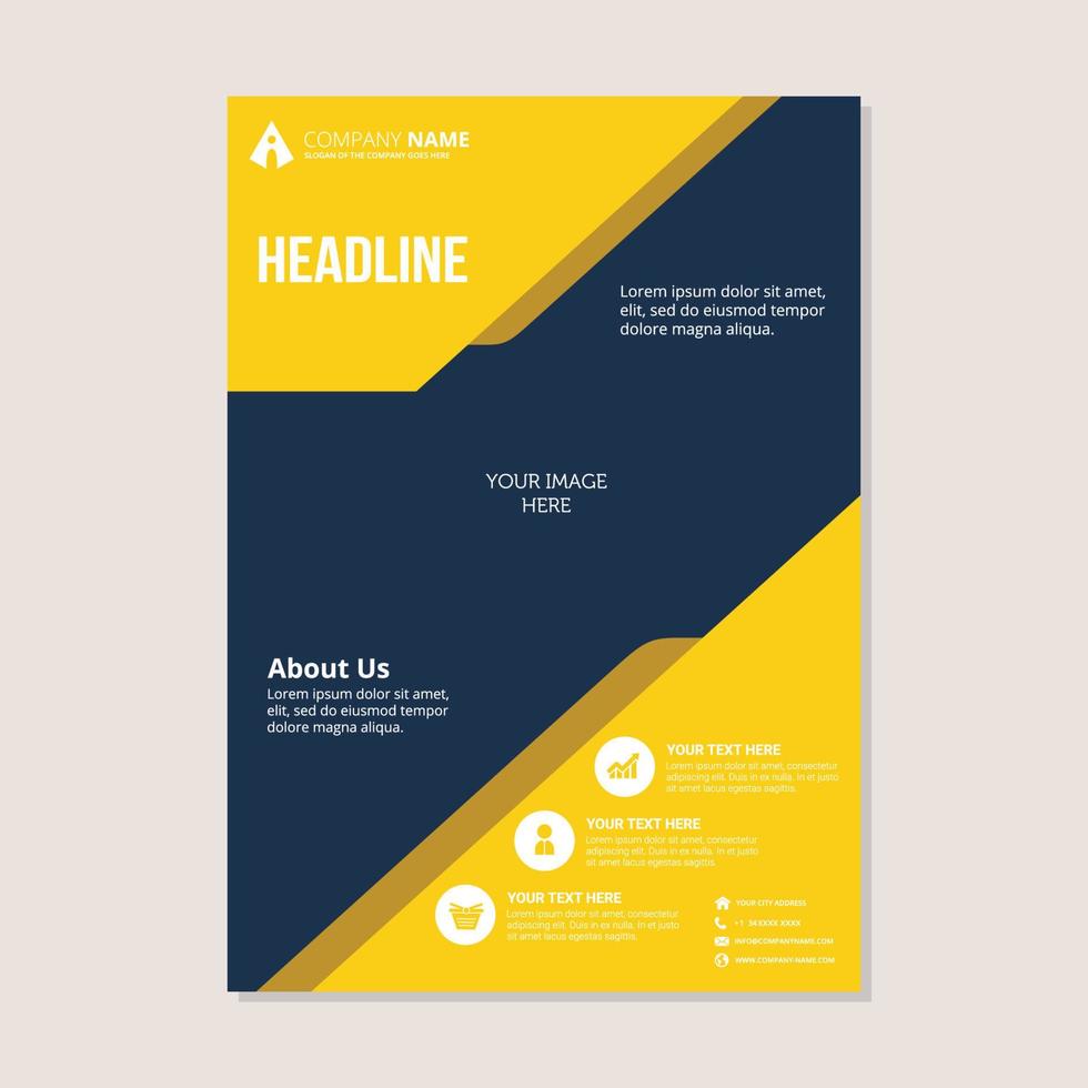 Corporate business annual report brochure flyer design vector