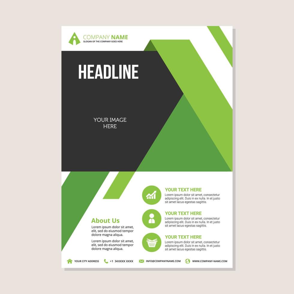 Corporate business annual report brochure flyer design vector