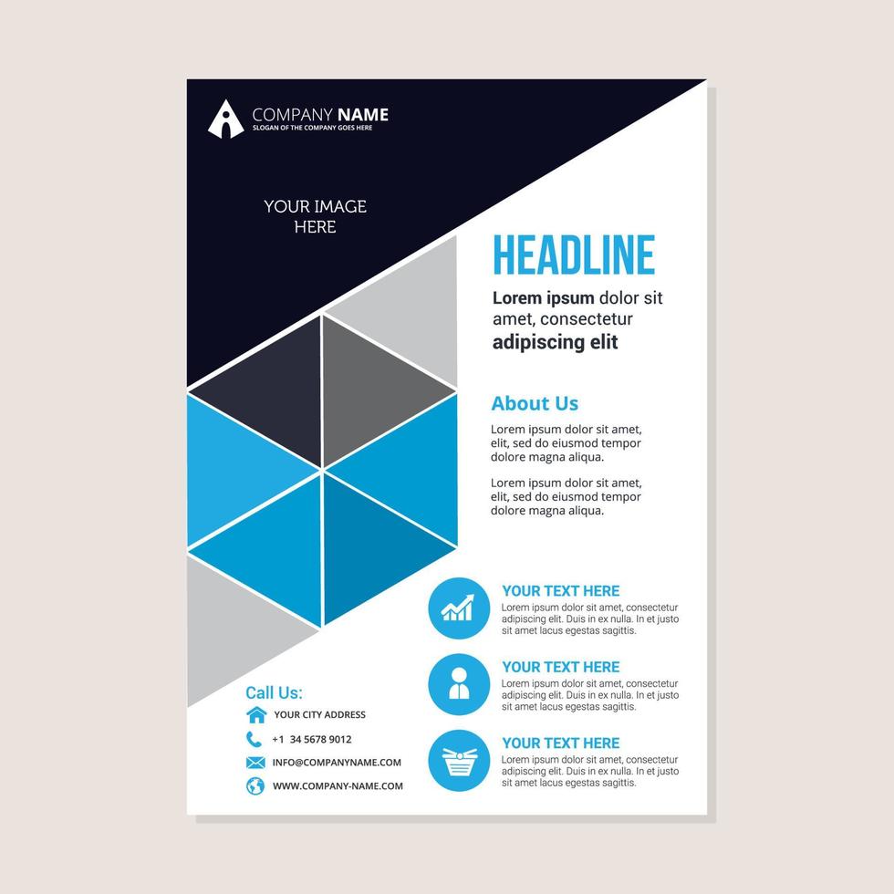 Corporate business annual report brochure flyer design vector