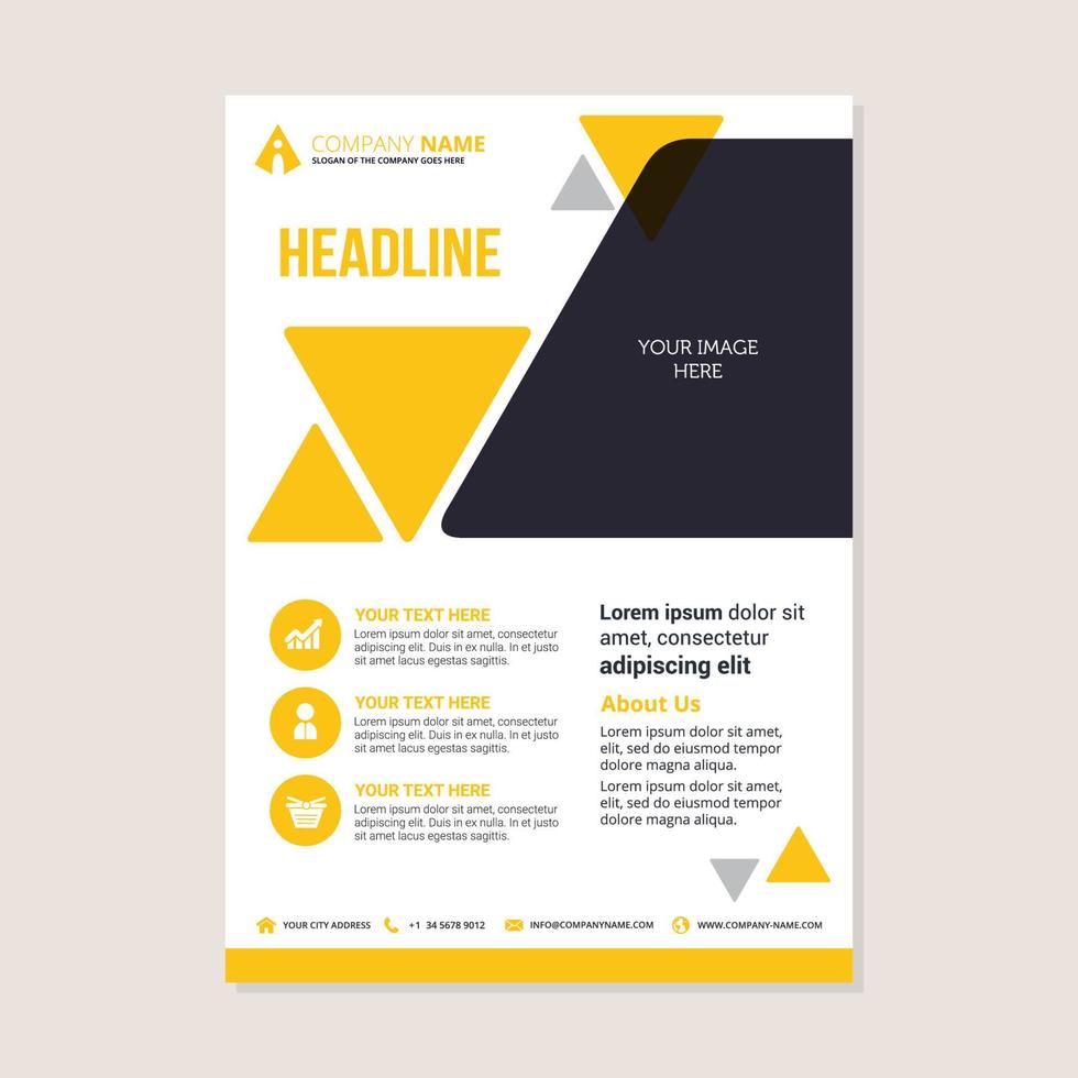 Corporate business annual report brochure flyer design vector