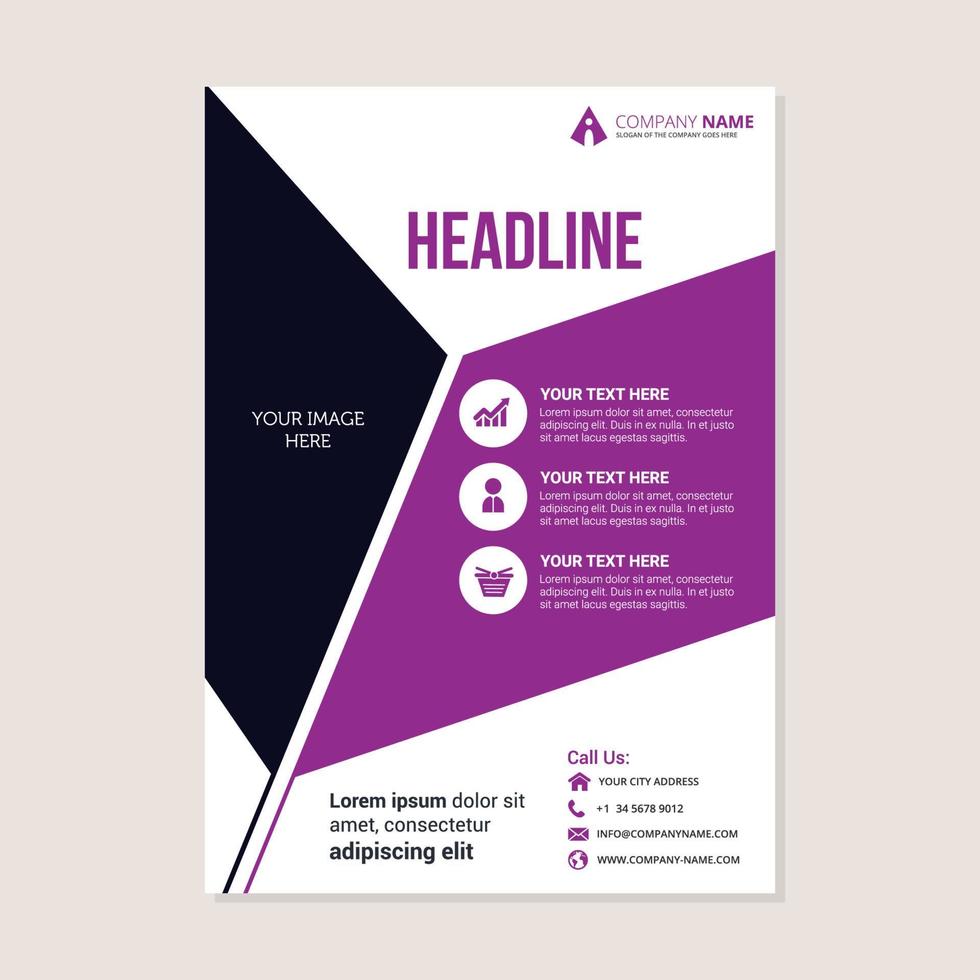 Corporate business annual report brochure flyer design vector