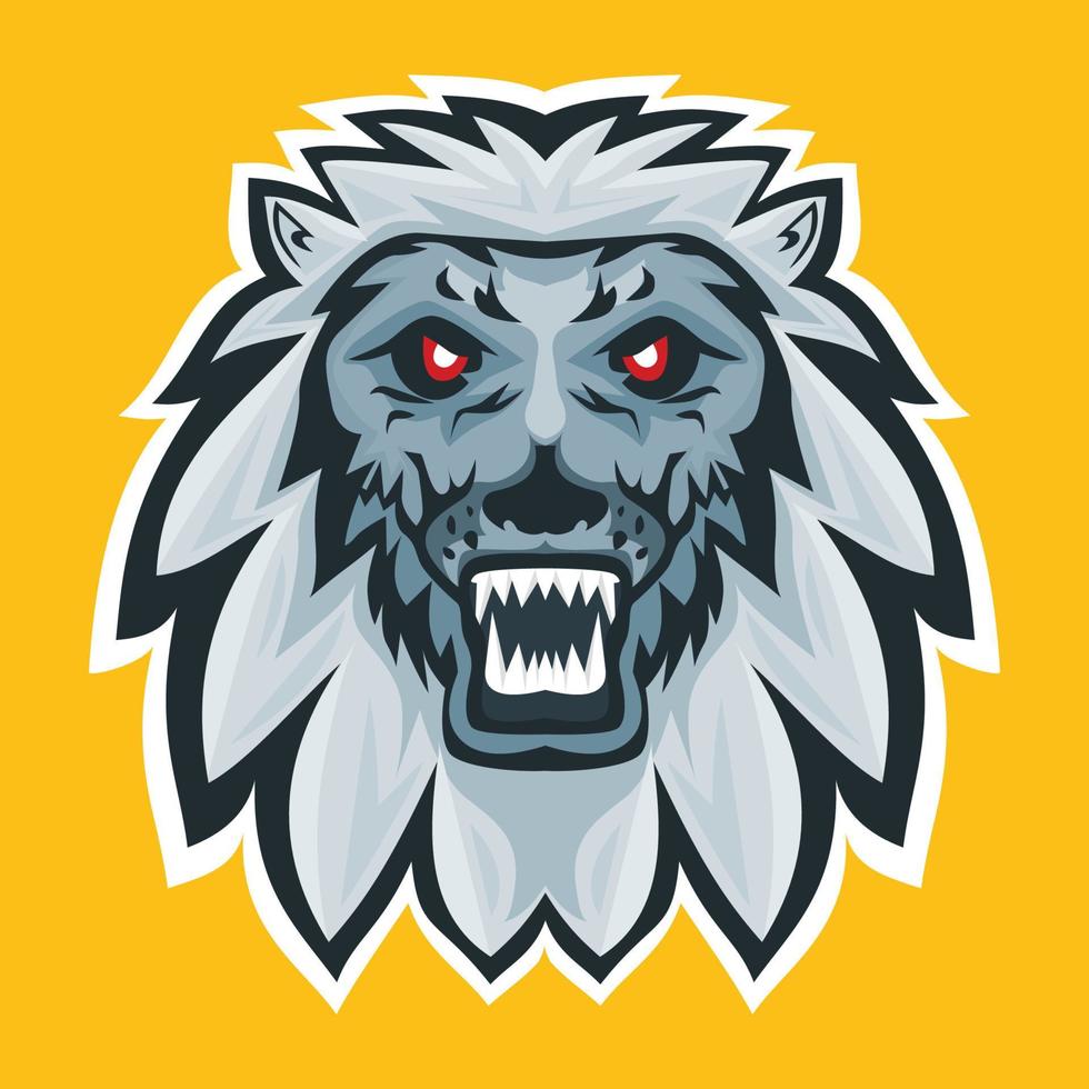 logotipo de head lion esports, mascota agresiva para tu juego de equipo vector