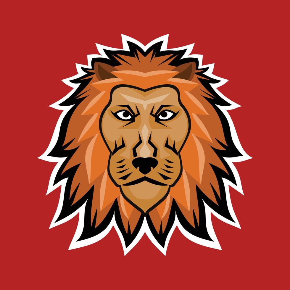 Head lion esports logo, aggressive mascot for your team game vector