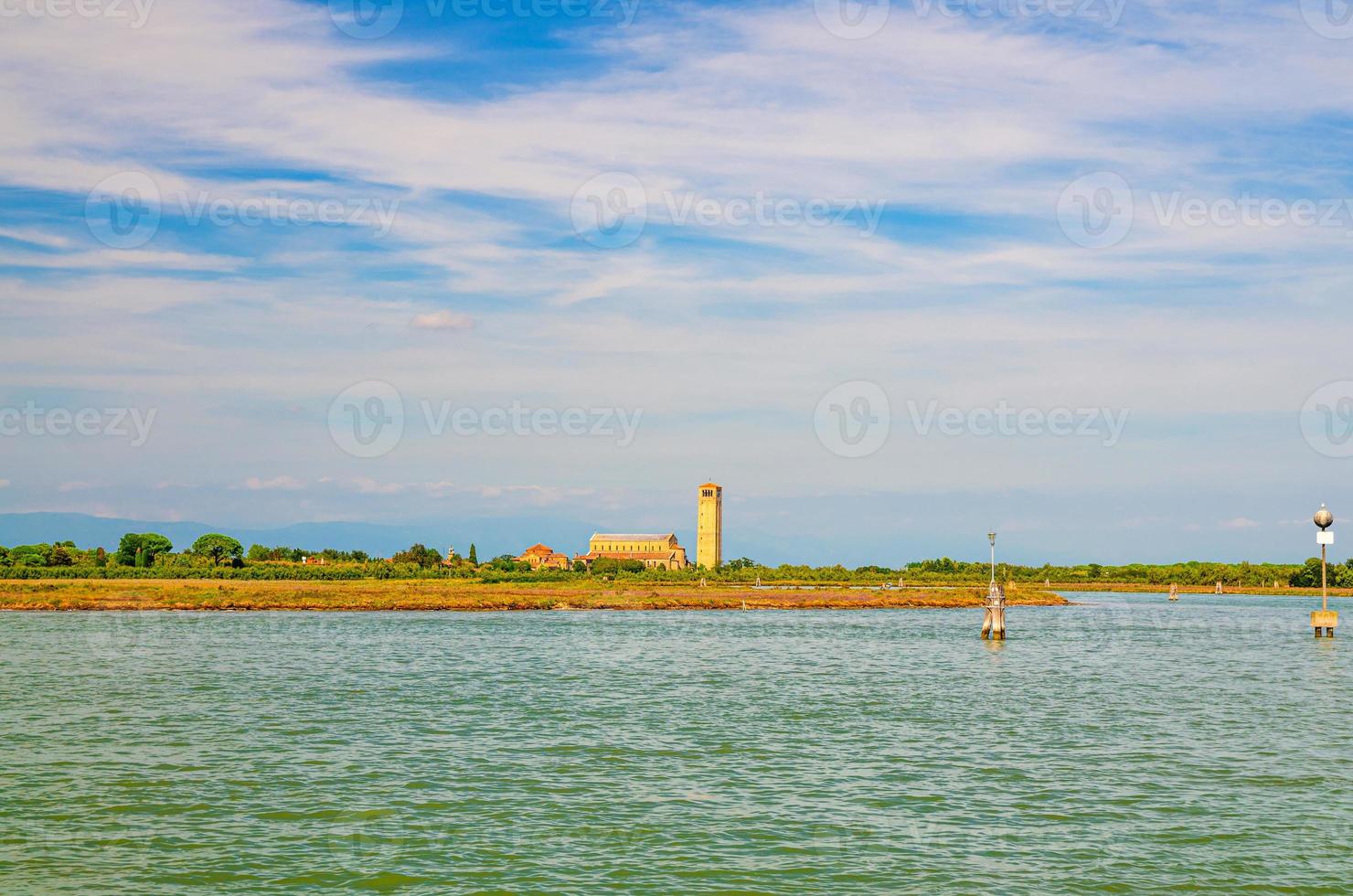 Panoramic view of Torcello island in Venetian Lagoon photo