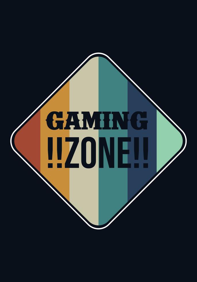 Gaming zone t-shirt design vector