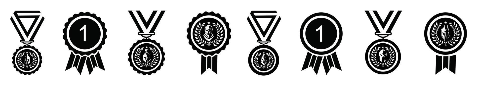 Medallion with Sparta Spartan Helmet for Greek Warrior Logo Design Vector