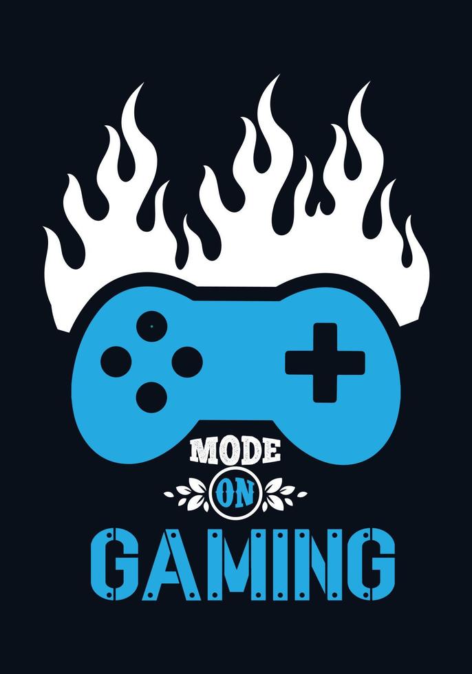Mode on gaming t-shirt design vector