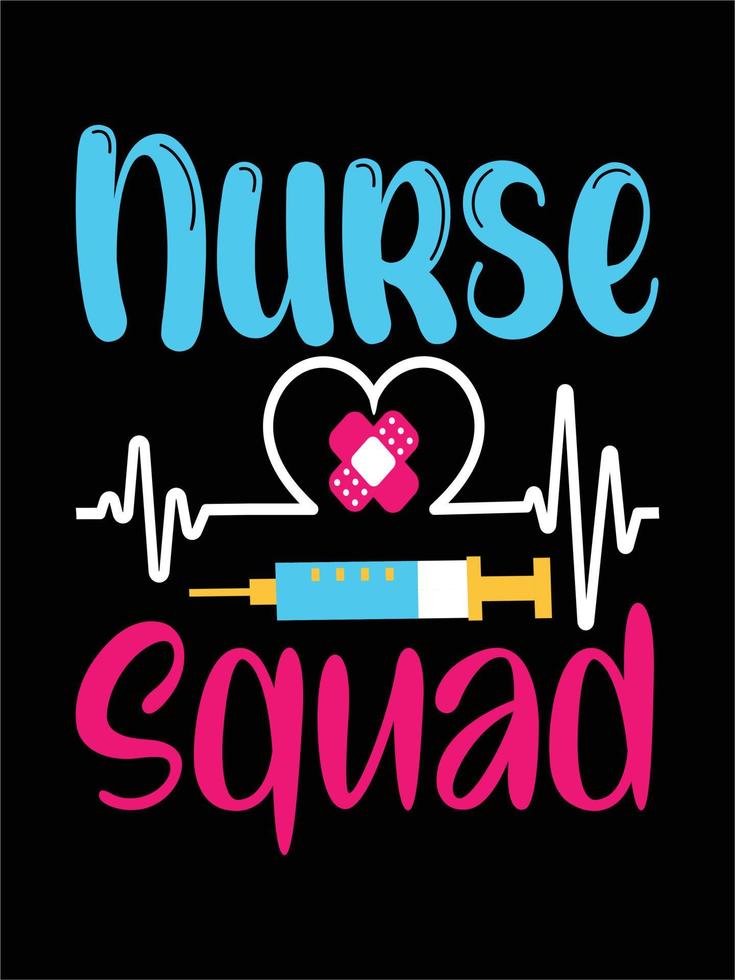 Nurse typography t-shirts quotes design vector