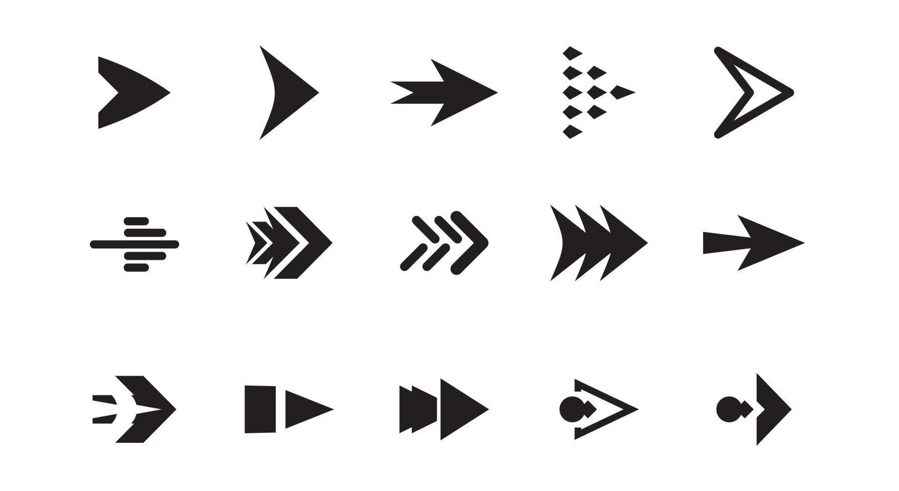conjunto de símbolo de flecha vector