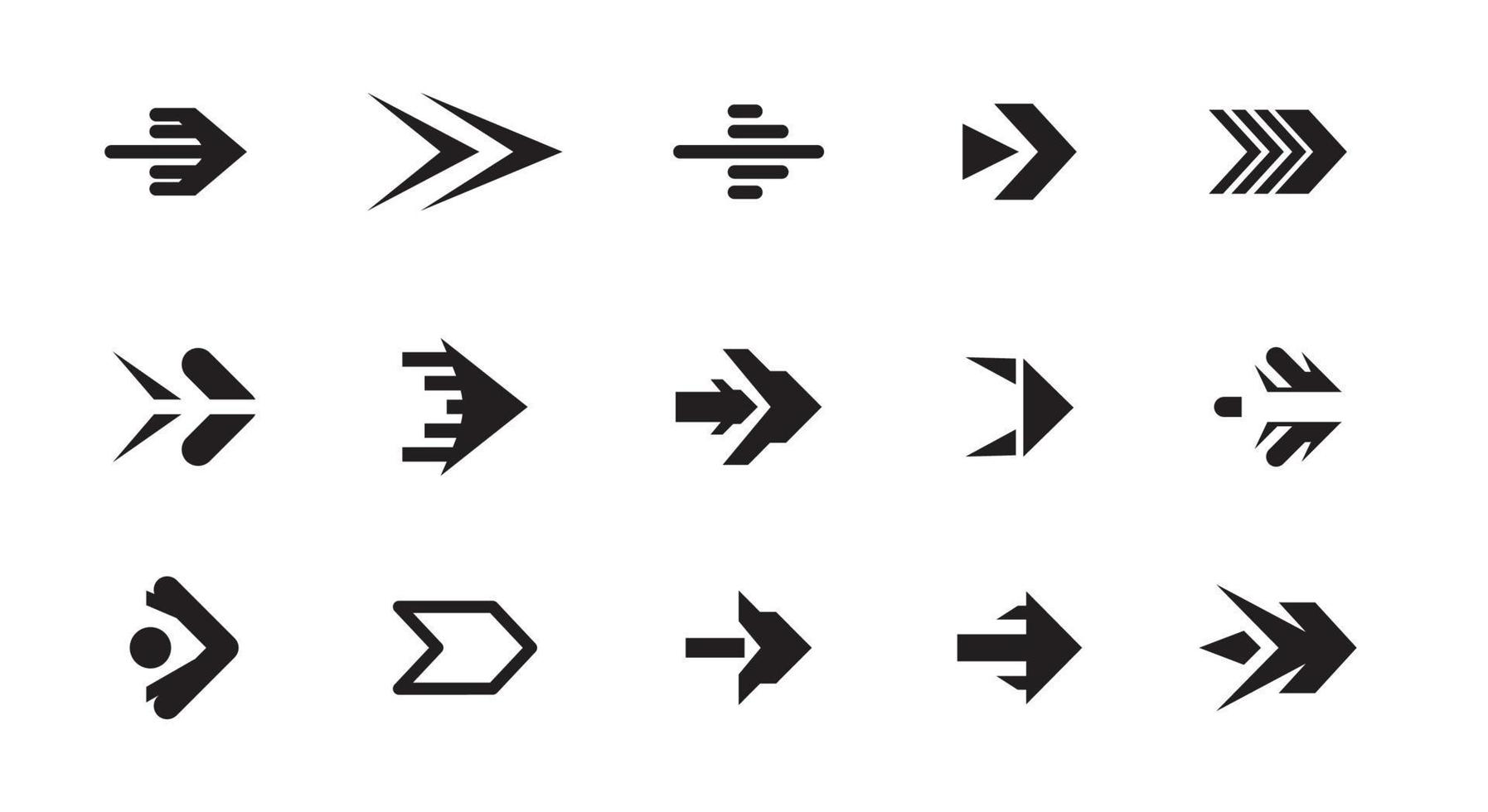 arrow symbol set vector