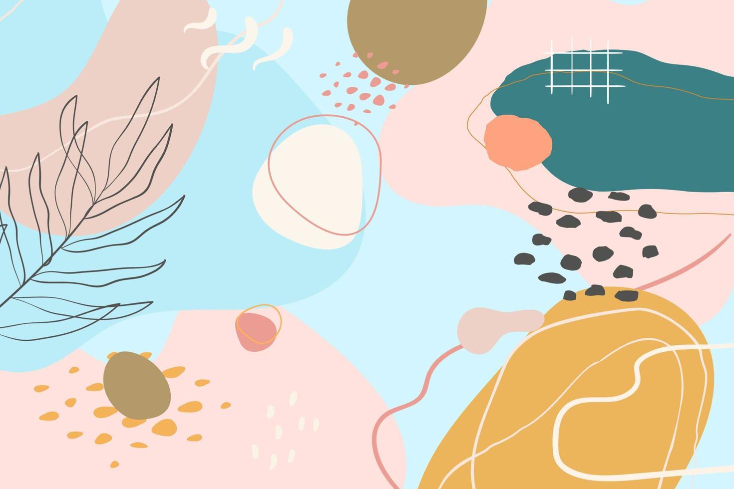 Abstract Hand Drawn and flowers. Handdrawn abstract background and also flowers. Suitable for use for social media backgrounds or home decorations. vector