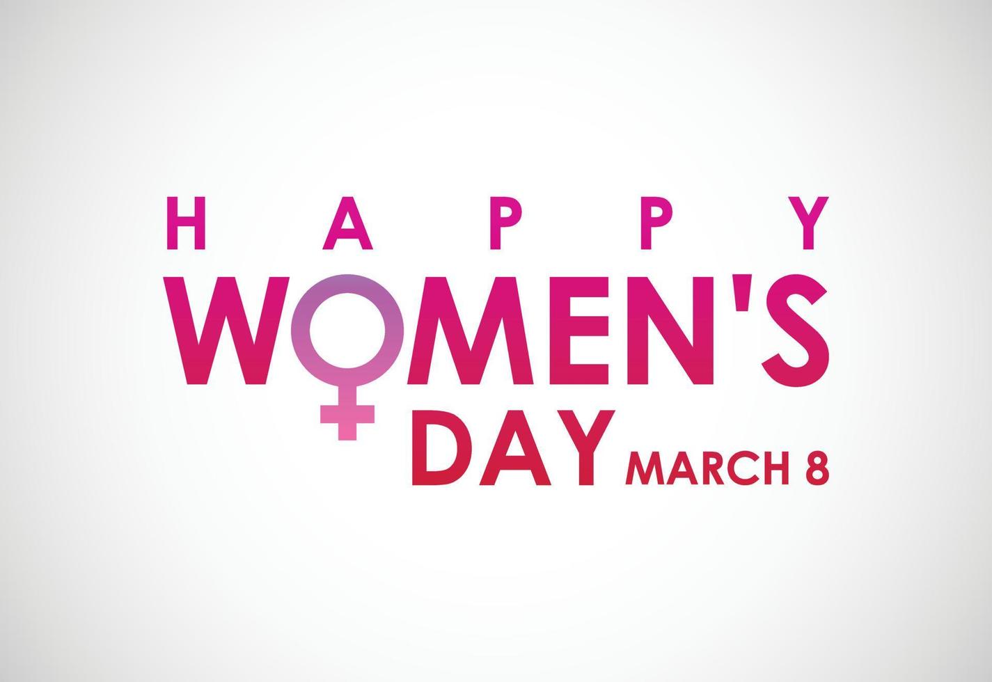 elementos de diseño tipográfico del día de la mujer feliz. ícono del día internacional de la mujer. símbolo del día de la mujer. vector