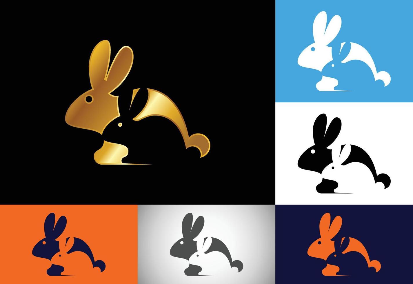 diseño de logotipo de icono de conejo, diseño de logotipo de conejo creativo vector