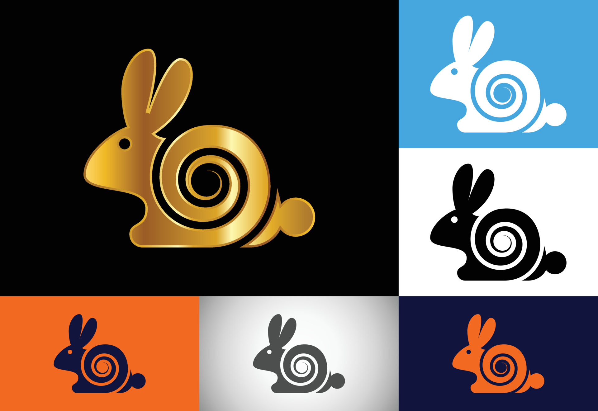 Rabbit Icon Logo Design, Creative Rabbit Logo Design 6115951 Vector Art at  Vecteezy