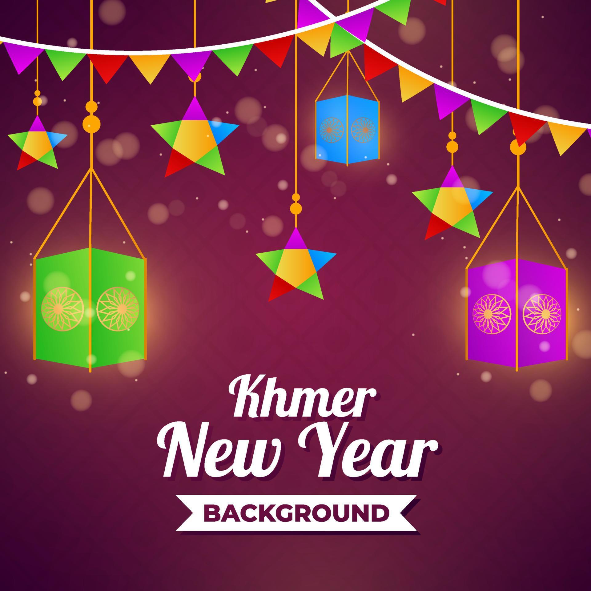 Background of Khmer New Year Event with Light 6116059 Vector Art at