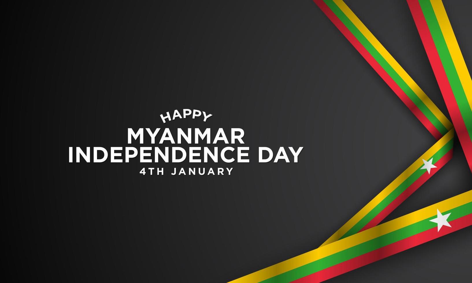 Myanmar Independence Day Background Design. vector