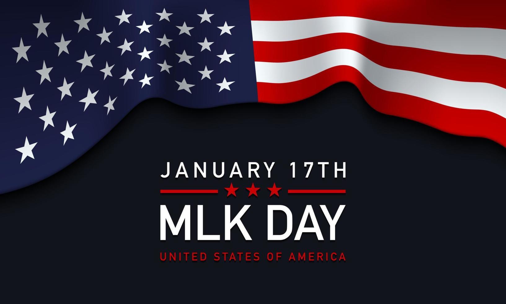 MLK Day United States of America Background Design. vector