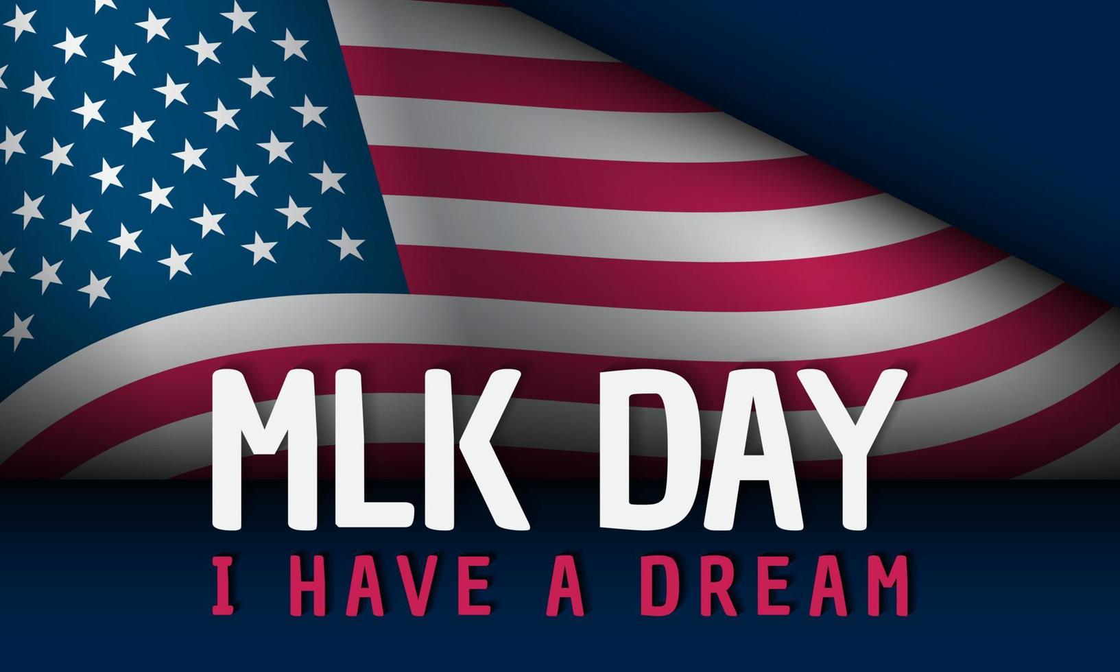 MLK Day United States of America Background Design. vector